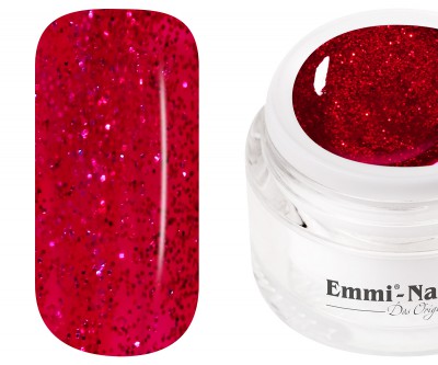 51 glittergel magic red glitter 265 emmi nail Gel unghie colore Magic Red Glitter 5ml -F133-