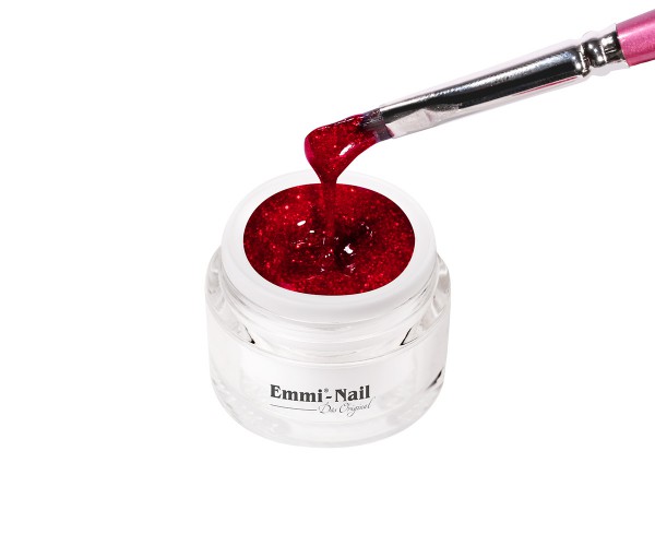 glittergel magic red glitter 265 emmi nail 2 1 Gel unghie colore Magic Red Glitter 5ml -F133- - immagine 3