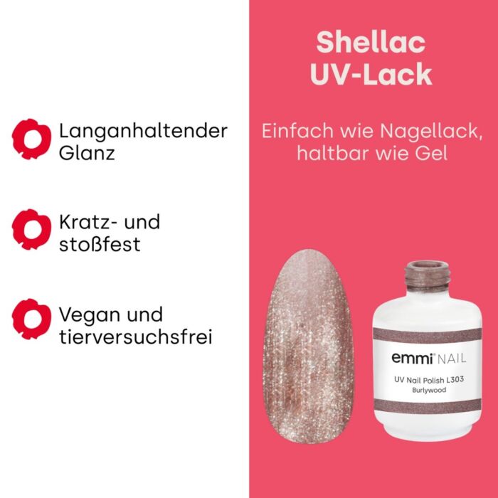 gro 98251.pt03 Semipermanente Emmi-Shellac/ UV-Lack Burlywood -L303- - immagine 4