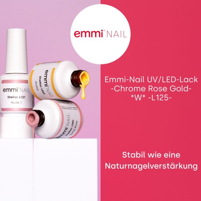 gro 98729.pt01 Semipermanente Emmi-Shellac/ UV-Lack Chrome Rose Gold -L125- - immagine 5