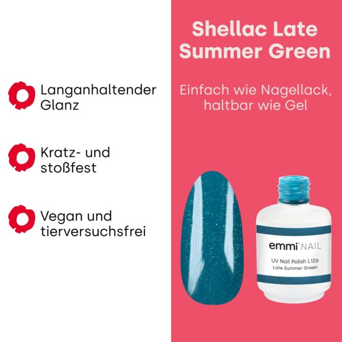 gro 98771.pt03 Semipermanente Emmi-Shellac/ UV-Lack Late Summer Green -L126- - immagine 4