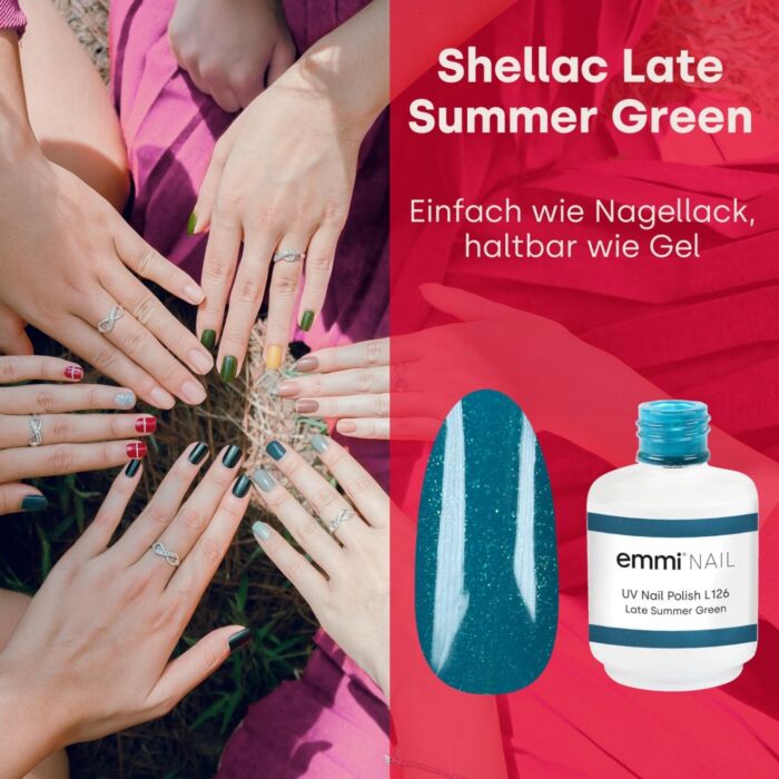 gro 98771.pt05 Semipermanente Emmi-Shellac/ UV-Lack Late Summer Green -L126- - immagine 5