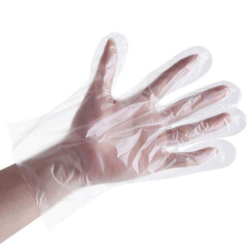 guanti monouso ortofrutta 1000 pezzi 10 pacchi da 100 in plastica hdpe usa e getta banco frutta verdura Guanto monouso confezione 100 pezzi