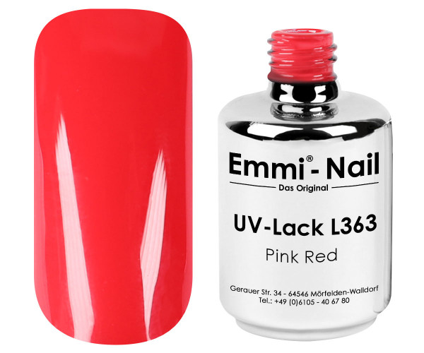 95347 uv lack pink red 1 Semipermanente Emmi-Shellac/ UV-Lack Pink Red -L363-