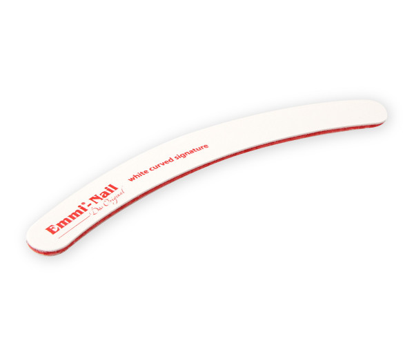 emmi nail feile white curved signature 3 1 Lima ergonomica curva bianca 100/180