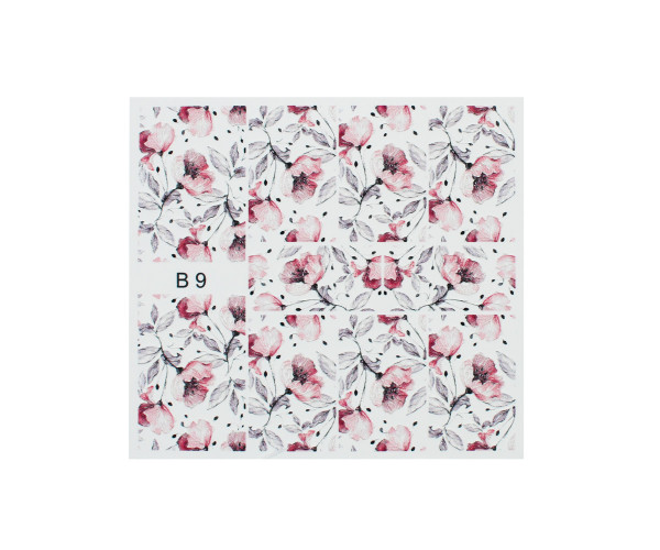 3d sticker b9 gesamt Emmi-Nail 3D Tattoo Rose Flowers - immagine 2