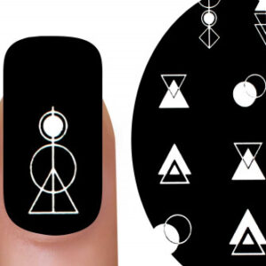 Elementi del tatuaggio Emmi-Nail 3D bianchi