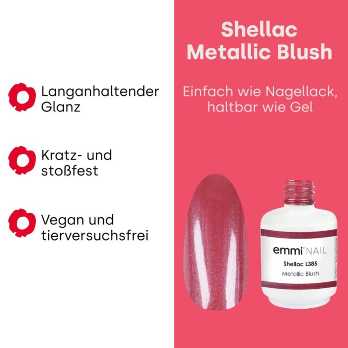 gro 95389.pt03 1 Semipermanente Emmi-Shellac/ UV-Lack Metallic Blush -L385- - immagine 3