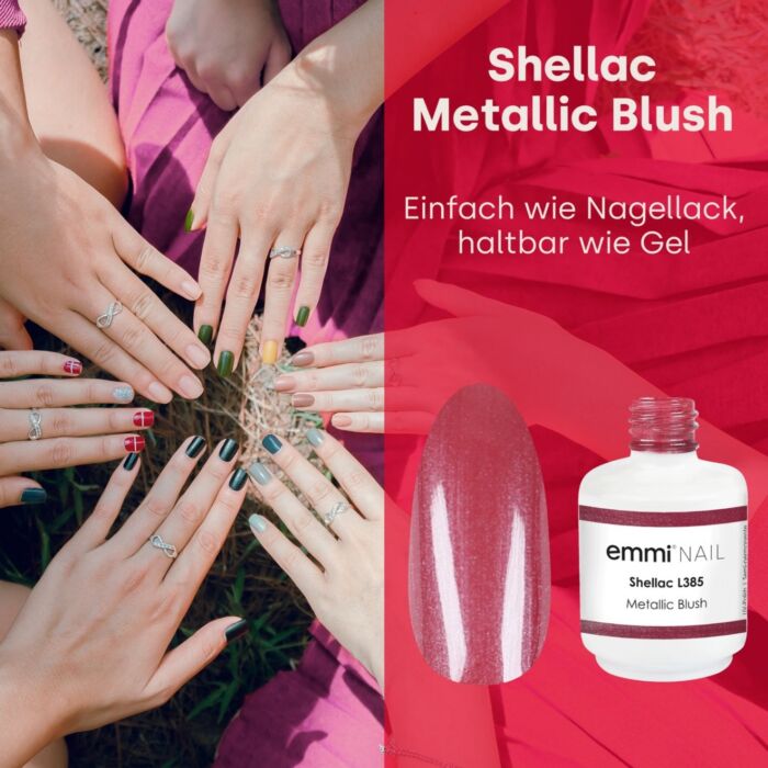 gro 95389.pt05 1 Semipermanente Emmi-Shellac/ UV-Lack Metallic Blush -L385- - immagine 2