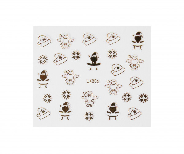 sticker christmas 3d gold 5 2 Adesivo per unghie Christmas 3D Gold 5 - immagine 2