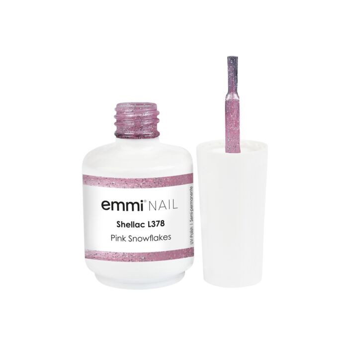 95382 pink snowflakes flasche 1 Semipermanente Emmi-Shellac/ UV-Lack Pink Snowflakes -L378 - immagine 2