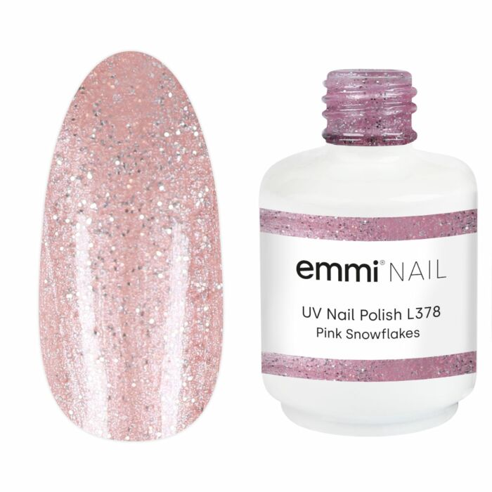 95382 pink snowflakes tip neu Semipermanente Emmi-Shellac/ UV-Lack Pink Snowflakes -L378