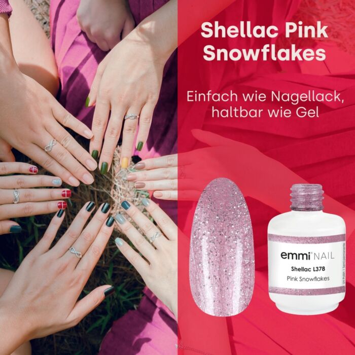 gro 95382.pt05 Semipermanente Emmi-Shellac/ UV-Lack Pink Snowflakes -L378 - immagine 5
