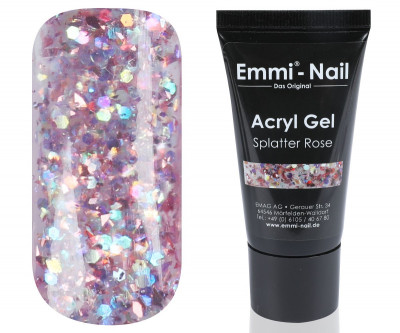 splatter rose 4 Emmi-Nail Acryl Gel Tube Splatter Rose 30g