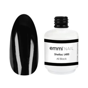 Semipermanente Emmi-Shellac/ UV-Lack All Black -L400-