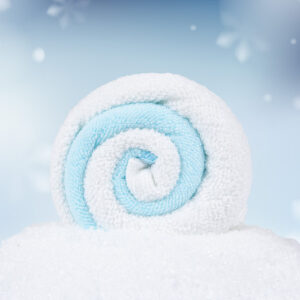 Asciugamani Bonbon Twist bianco/blu