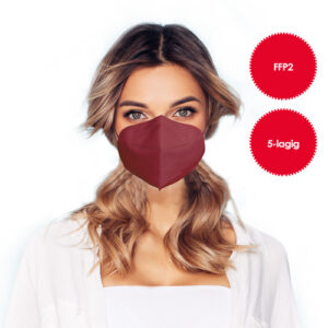 Mascherina FFP2 rosso vino 1 pezzo