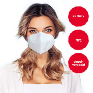 Mascherina FFP2 bianca 25 pezzi