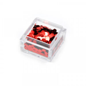 Effetto paillettes grandi rosso