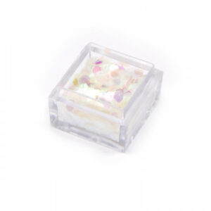 Effetto paillettes grandi bianco