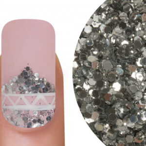 Glitter argento