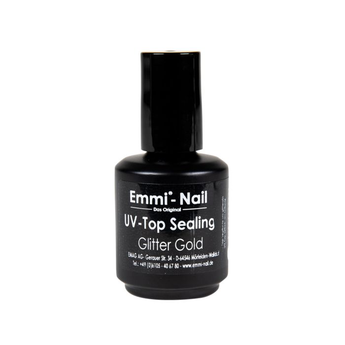 16561 uv top sealing glitter gold flasche zu 2 Emmi-Nail UV/LED-Top Sealing Glitter Oro 14ml - immagine 3