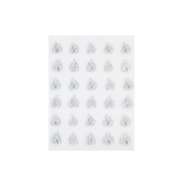 17258 02 Emmi-Nail 3D Diamond Glitter Nail Sticker Silver Flames - immagine 2