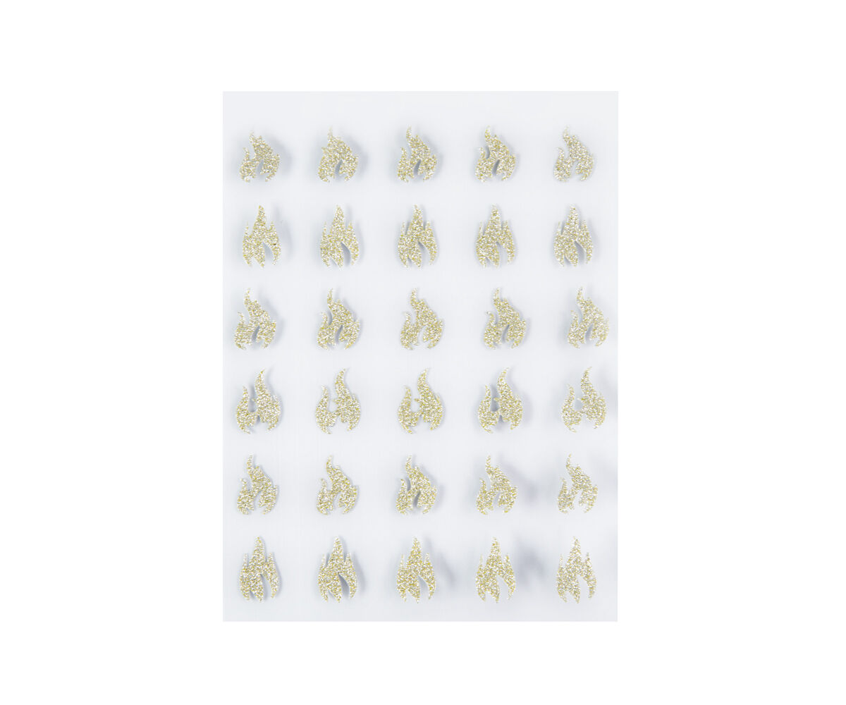 17259 02 Emmi-Nail 3D Diamond Glitter Nail Sticker Gold Flames - immagine 2