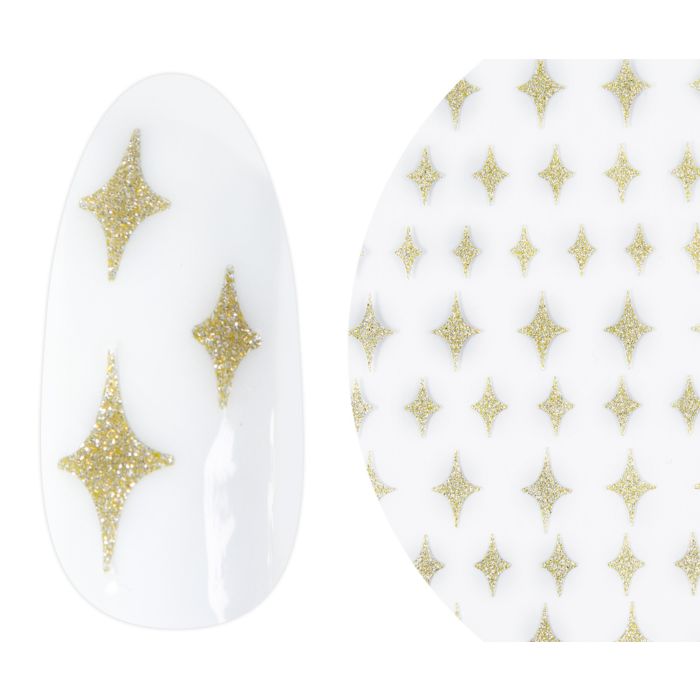 17261 3d diamond glitter gold twinkle star tip neu Emmi-Nail 3D Diamond Glitter Nail Sticker Gold TwinkleStar