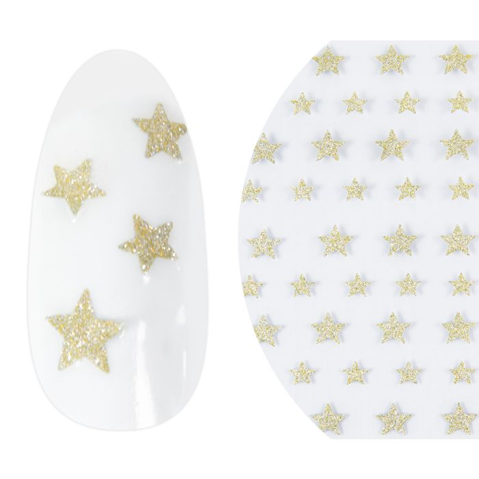 17262 3d diamond glitter gold little star tip neu Emmi-Nail 3D Diamond Glitter Nail Sticker Gold Little Star