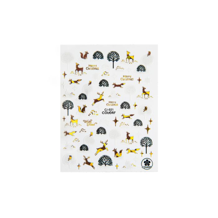 17756 3d art sticker wild christmas 1 Emmi Nail 3D Art Nail Sticker Wild Christmas - immagine 3