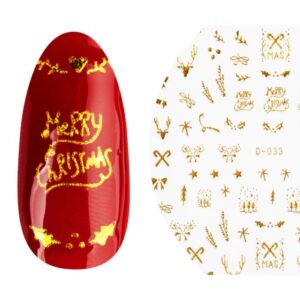 Emmi Nail 3D Art Nail Sticker Golden Christmas