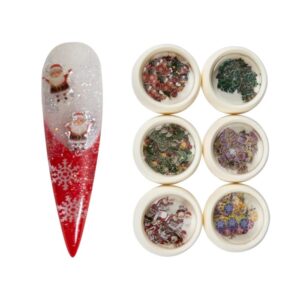 Emmi Nail Set di inserti per unghie natalizio