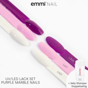 Set di smalti UV Shellac "Purple Marble"