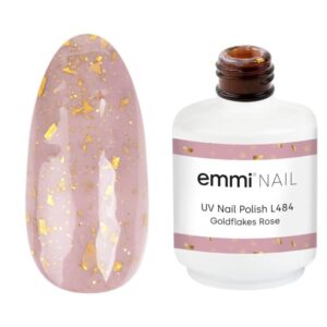 Emmi Shellac UV/LED Goldflakes Rose 15ml -L484-