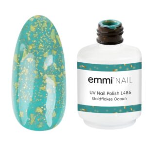 Emmi Shellac UV/LED Goldflakes Ocean 15ml -L486-