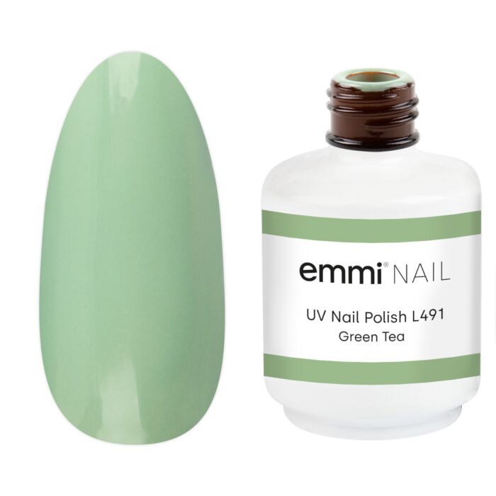 18386 green tea tip Emmi Shellac UV/LED Green Tea 15ml -L491-