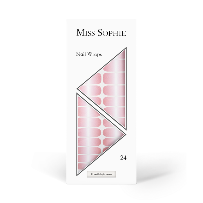 209 rose babyboomer rendering white nail wrap 24 Miss Sophie Nail Wraps Rose Babyboomer - immagine 5
