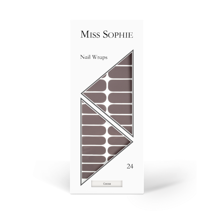 238 cocoa rendering white nail wrap 24 1 1 Miss Sophie Nail Wraps Cocoa - immagine 3