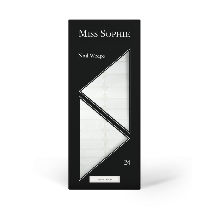 272 marshmellow rendering black nail wrap 24 1 Miss Sophie Nail Wraps Marshmallow - immagine 4