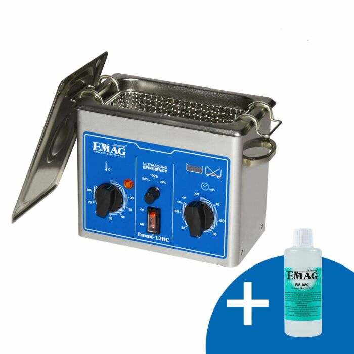 12hc ultraschallreiniger em 080 100ml Pulitore ad ultrasuoni 1.2L Emmi-12 HC