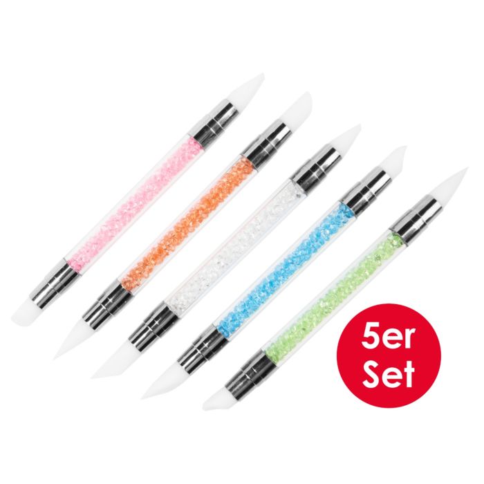 17911 silikonpinsel 5er set 1 Set di pennelli in silicone Emmi-Nail da 5