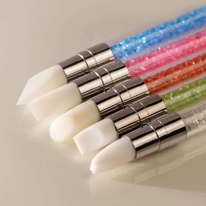 17911 silikonpinsel 5er set swipe Set di pennelli in silicone Emmi-Nail da 5 - immagine 3