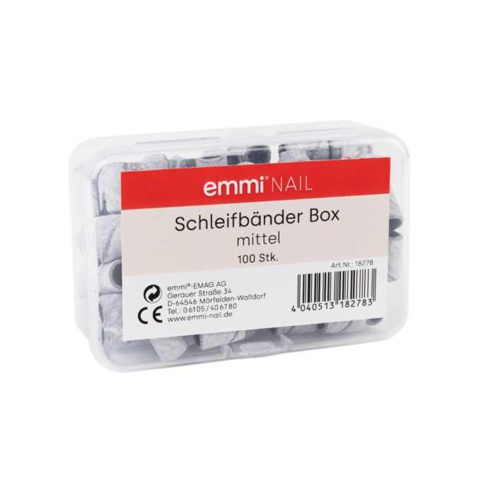 18278 schleifband mittel schr g Scatola di lime abrasive Emmi-Nail “media” 100 pezzi
