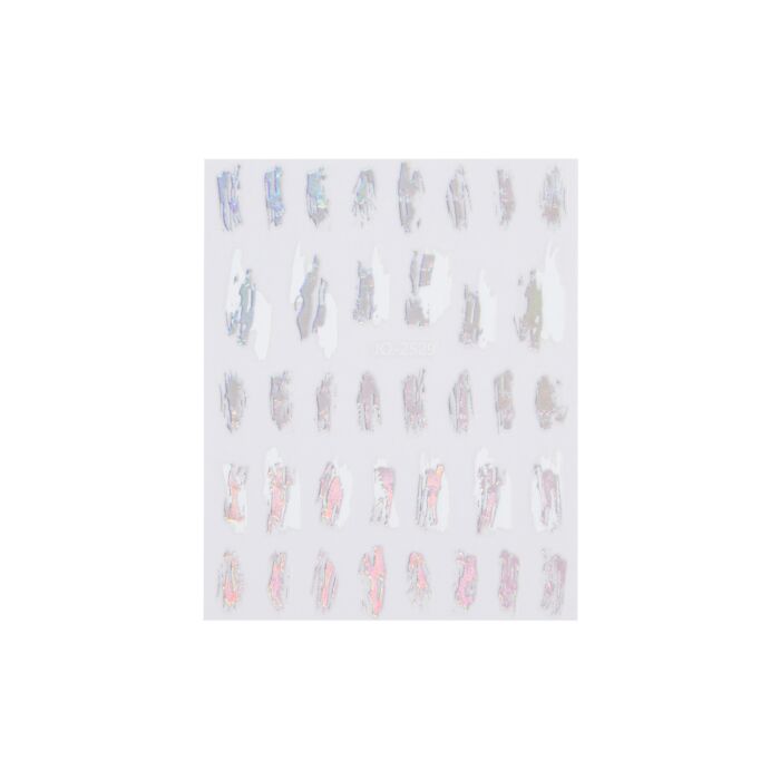 18629 brushing you silver white Emmi-Nail 3D Art Nail Sticker Brushing You "Silver/White" - immagine 2