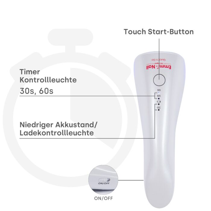 20331 quickngo timer Dispositivo di fotopolimerizzazione UV/LED Emmi Quick'n Go - immagine 5