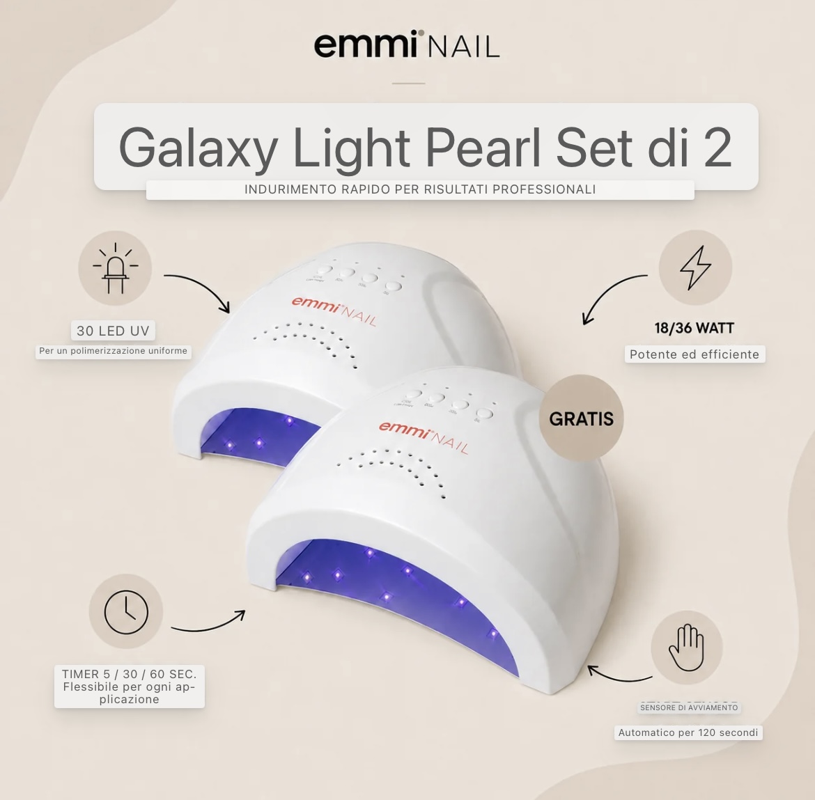 IMG 9593 EMMI GALAXY UV/LED LAMPADA PER UNGHIE SET DI 2 - immagine 5