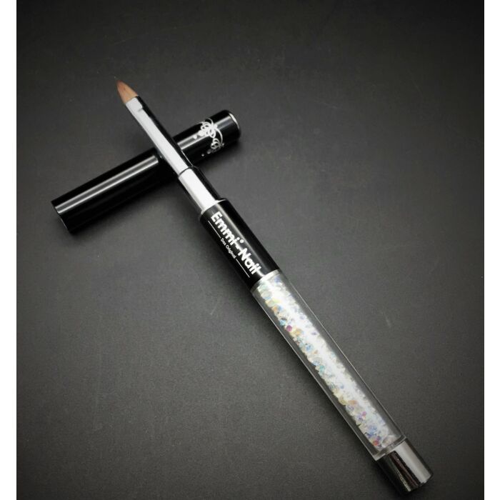 gel pinsel schwarz Dimensioni del pennello per gel per unghie Emmi. 6 argento nero - immagine 2