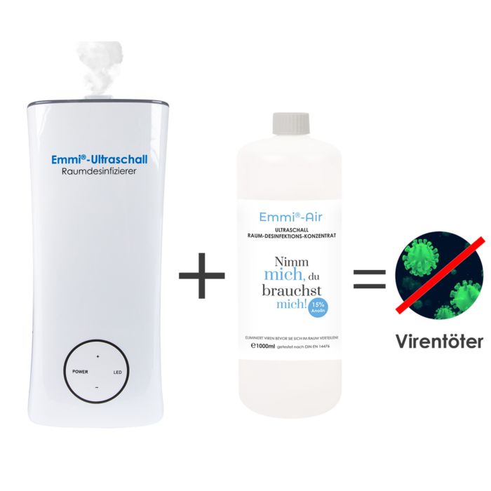 Emmi-Disinfettante per ambienti ad ultrasuoni + Emmi-BioDes